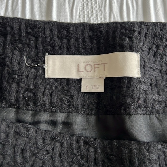 LOFT Satin Stripe Tweed Skirt - Picture 6 of 6